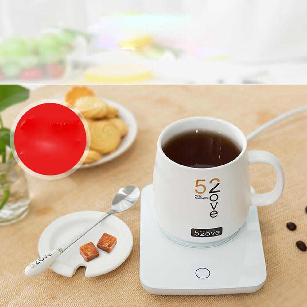 M316 Café Smart Mug Chauffant Tasse Électrique Assiette de Chauffage Pour  le Thé, L'eau, le Lait, le Café - Rose